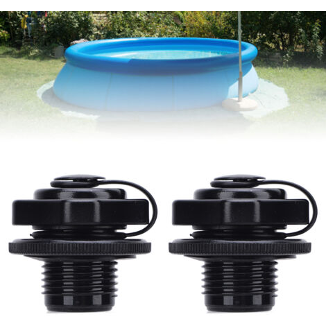 Chapeau de Valve de Remplacement pour Baignoire Gonflable ABS Robuste Anti Fuite G3/4 F4C009B 2 Pièces
