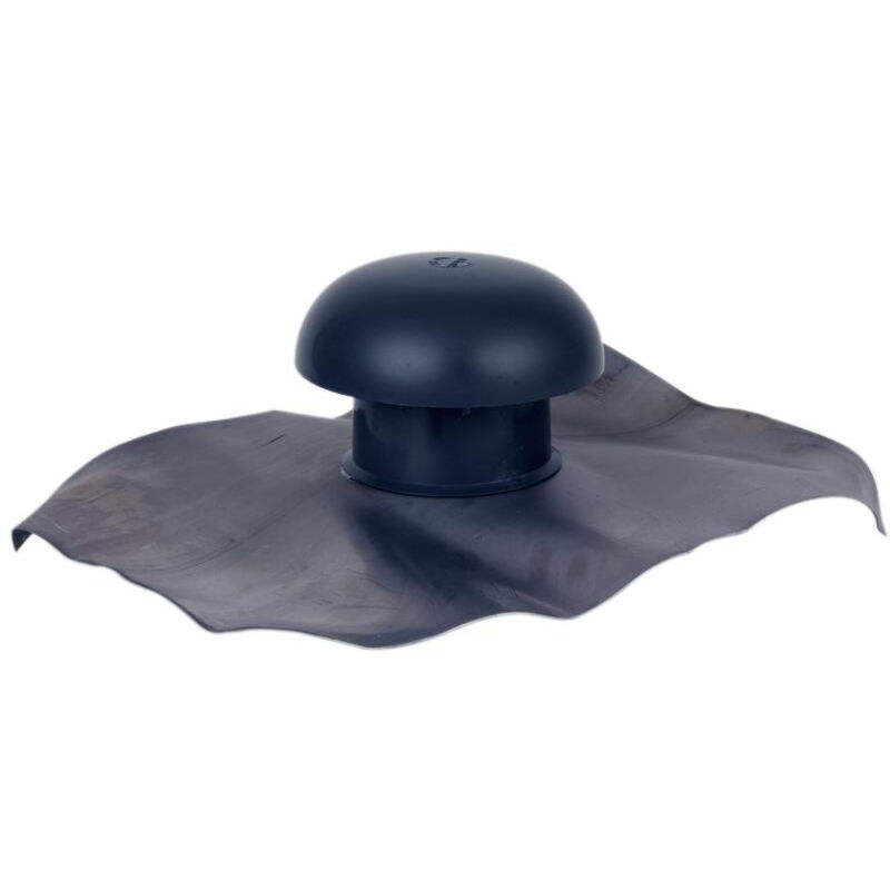 Nicoll - Chapeau de Ventilation Ø80 – Avec Collerette Étanchéité 40x33 Ardoise – Pour Toiture ou Évacuation