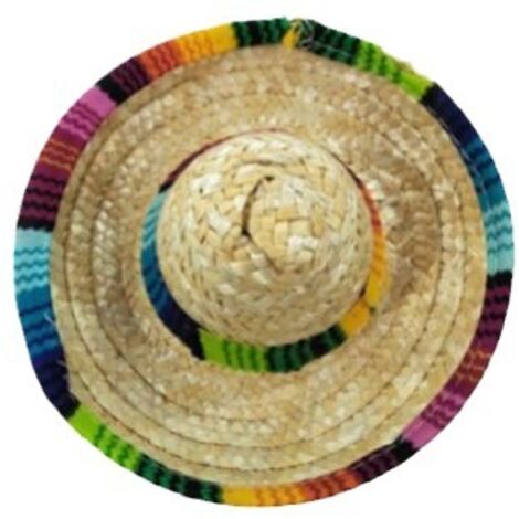 Chapeau élégant en paille miniature pour animaux de compagnie, style mexicain, chapeau ajustable avec pare-soleil pour le printemps/été, chapeau décoratif pour animaux de compagnie.