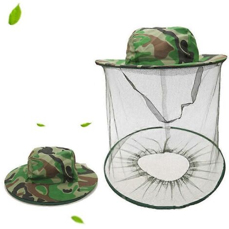 Chapeau filet à large bord, masque de protection anti-insectes pour apiculteurs, couvre-visage en maille pour apiculteurs