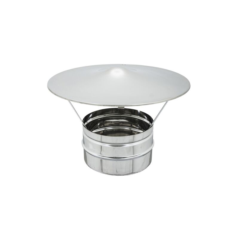 Tuttacasa - chapeau fixe chinois de cheminA e CheminA e en acier galvanisA de 12 cm