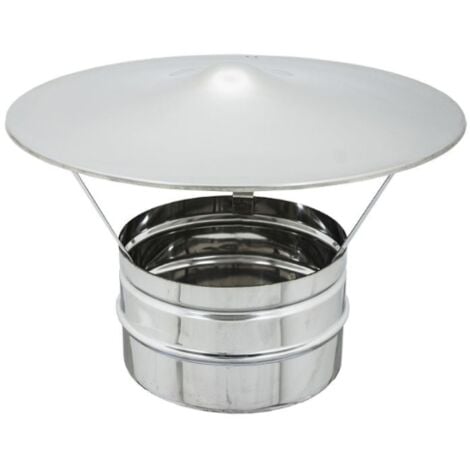 TUTTACASA chapeau fixe chinois de cheminA e CheminA e de cheminA e en acier galvanisA de 10 cm