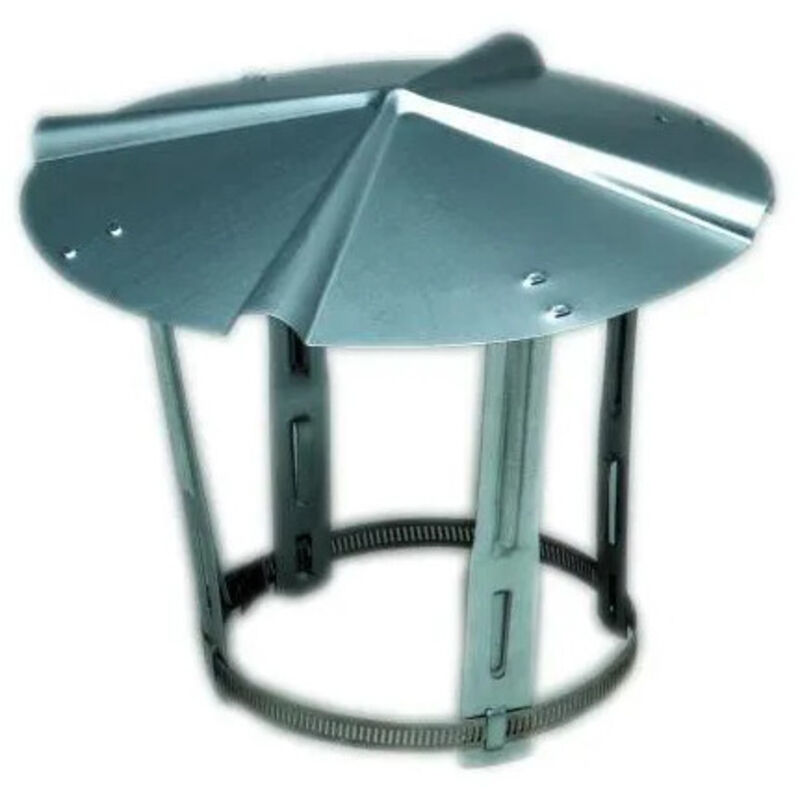 TEN – Chapeau de toit 200/220/250mm en acier galvanisé – Sortie de toit – Finition métal pour systèmes de chauffage – Installation flexible