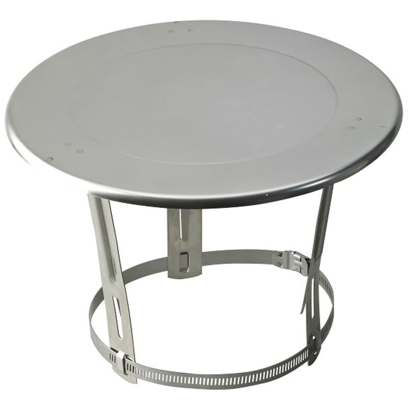 TEN - Chapeau plat inox - diamètre 80 / 125 mm - Tolerie Emaillerie Nantaise