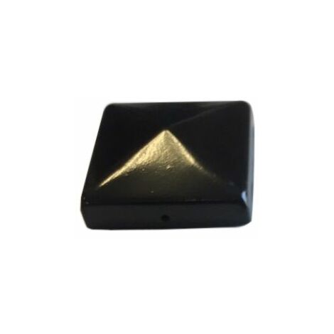 Chapeau Pyramide Epoxy Noir - Dessus de poteau 7x7 cm