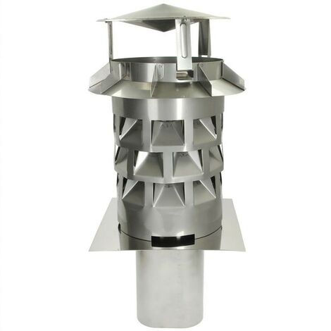 Chapeau Windkat pour cheminée de dimension intérieure 138 x 138 mm