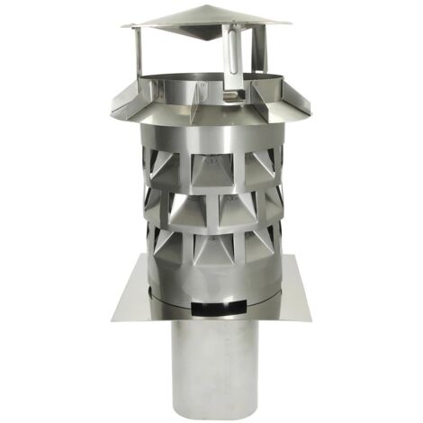 Chapeau Windkat pour cheminée de dimension intérieure 156 x 156 mm