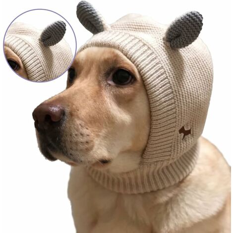 Chapeaux de chien tricotés grands protecteurs de couverture d'oreille pour animaux de compagnie manchons chauds pour chien pour l'hiver tête de chien enveloppement cou et oreille plus chaud Snood