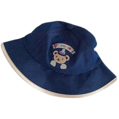 Chapeaux de soleil unisexes, chapeau de seau de plage tendance pour garçon fille, casquette d'été en plein air pour garçon et fille respirant et pliable (bleu)