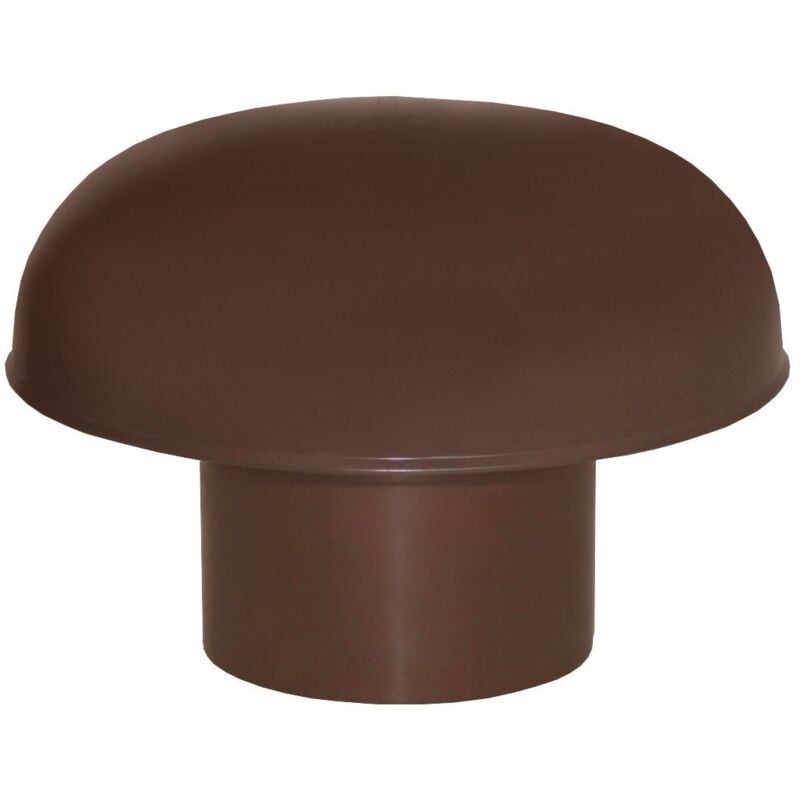 Chapeau de ventilation pvc sans moustiquaire - Marron - Ø100mm