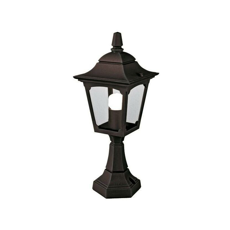 Elstead Chapel Mini - 1 Light Outdoor Pedestal Lantern Black IP44, E27
