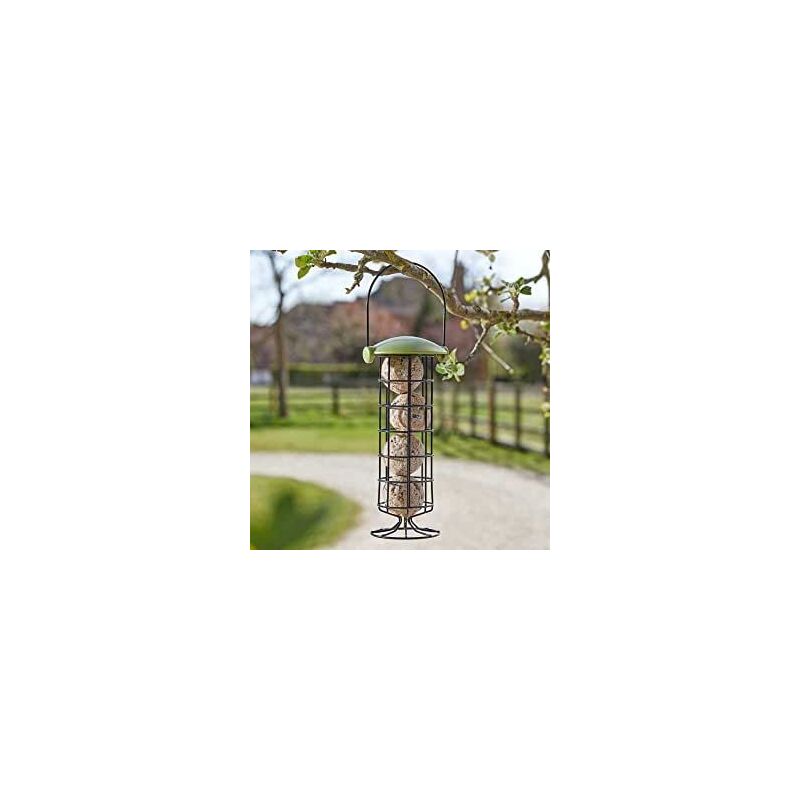 Marco Paul 20cm Twist Top Bird Feeder Hanging Caged Bird Feeder Garden Outdoor Wild Bird Feeding Station Suitable For Bird Seeds, Peanuts, Suet Nuts, Fat Balls
