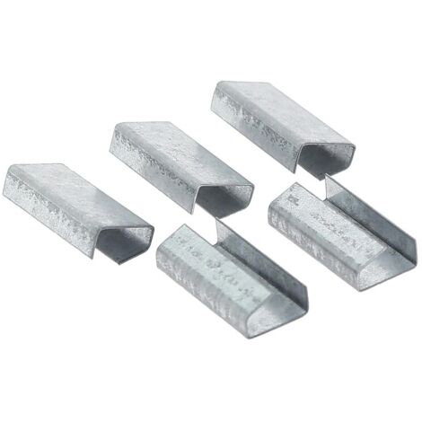 Chapes ouvertes pour feuillard polypropylène, largeur 13 mm, boîte de 2000 pièces - Corderie Mesnard
