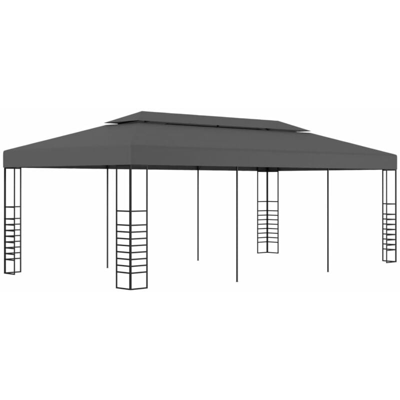 Vidaxl - Tonnelle de jardin 3 x 6 m Anthracite