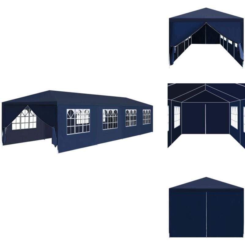 Vidaxl - Chapiteau de jardin 3x12 m bleu - Tonnelle De Jardin - Abri Jardin - Gazebo - Tente Extérieure - Parasol