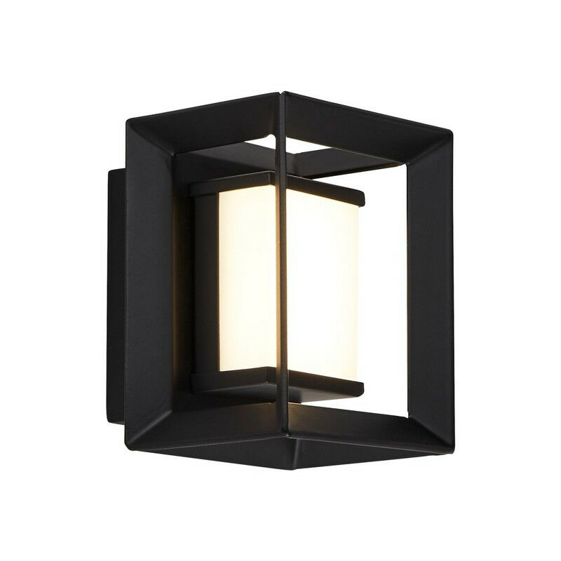 Chaplin Rectangular Led Wall Light, Matt Black - 100mm - Searchlight