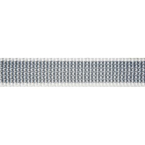 Chapuis B/GR125 - Cinghia in polipropilene per tapparelle, 214 kg, larghezza 15 mm, bobina da 25 m, colore: grigio/bianco
