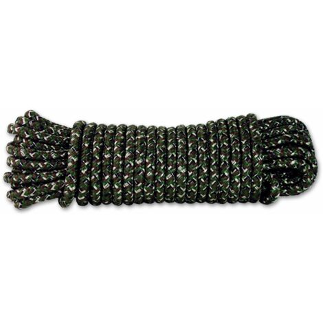 Chapuis DR63 Corda intrecciata in polipropilene - 450 kg - Diametro 6 mm - Lunghezza 15 m - Mimetico