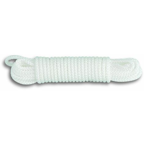 Chapuis FDR13 Corda intrecciata in polipropilene - 185 kg - Diametro 4 mm - Lunghezza 20 m - Bianco
