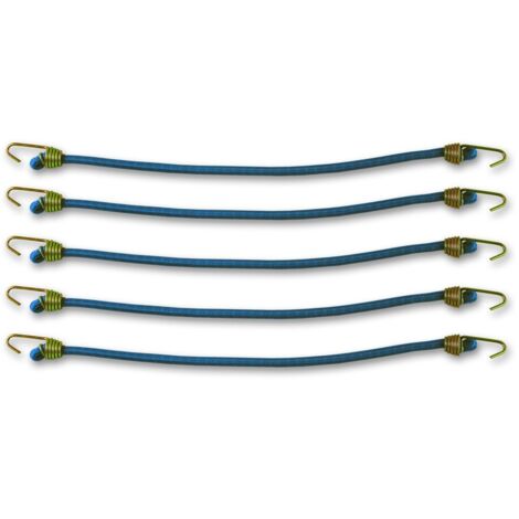 Chapuis GAB20 Sandow con gancio in acciaio zincato Resistenza a rottura indicativa, Blu, Diametro 4 mm/25 cm, set di 5 pezzi