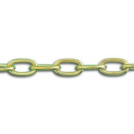 Chapuis LVBF20 Catena saldata Forzato - Acciaio ottonato - 24 kg - Diametro 2 mm - Lunghezza 2,5 m