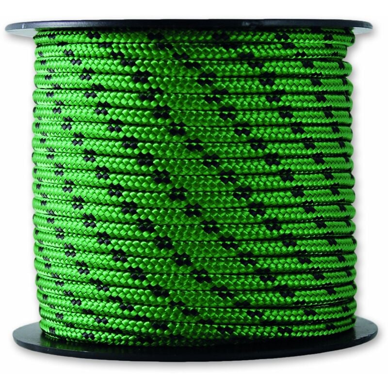 Chapuis MO325V Drizza poliestere - 200 kg - Diametro 3 mm - Lunghezza 25 m - Nero/verde