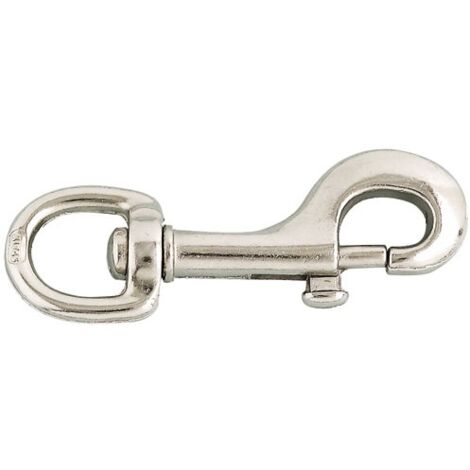 CHAPUIS - Mousqueton pompe zamak nickelé 80mm blister 1
