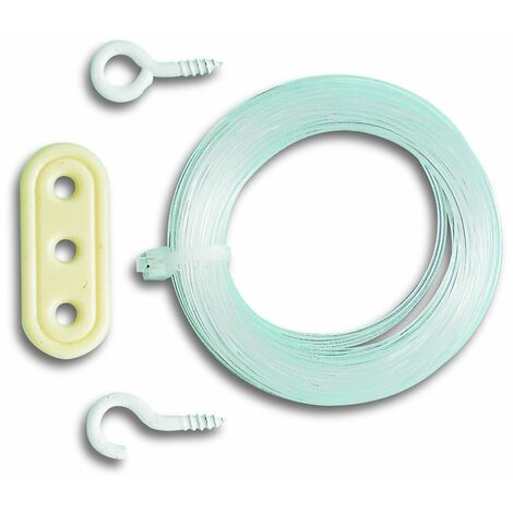 Chapuis NY1 fili nylon + 1 gancio + 1 Piton + 1 tenditore – Resistenza alla rottura indicativa 10 kg – Diametro 1 mm – Lunghezza 10 m, Trasparente