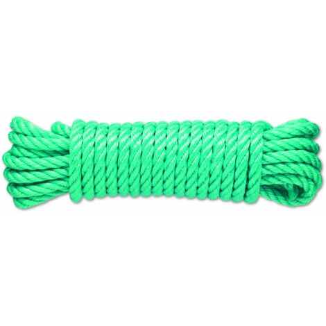 Chapuis PC8 Corda intrecciata in polipropilene - 1,5 T - Diametro 10 mm - Lunghezza 15 m - Verde