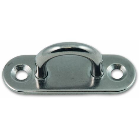 Chapuis PLAI2 Confezione di 2 piastre con occhiello - Acciaio inossidabile - Interasse 17 mm - Piastra 60 x 20 mm