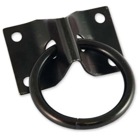 CHAPUIS - Platine 70x45mm avec anneau acier zingué noir Ø7mm uc1