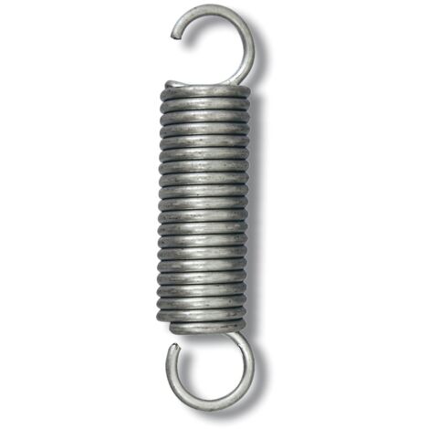 Chapuis RSO4 - Set di 4 molle per rete metallica, in acciaio zincato, con carico di lavoro indicativo, 126 kg, diametro 3 mm, lunghezza 75 mm, grigio, set di 4 pezzi