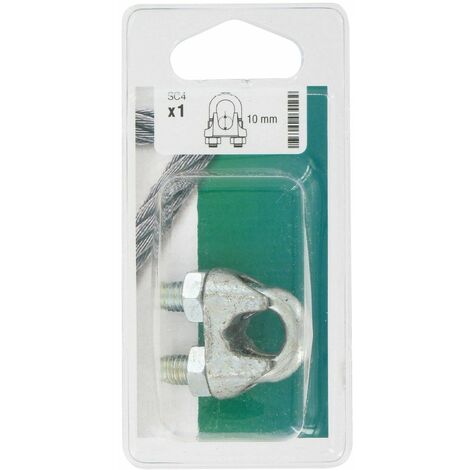 CHAPUIS - Serre câble étrier acier zingué Ø10mm blister 1