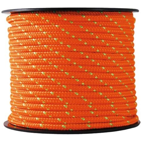 Chapuis tresse polyester polyamide orange verte 25 mètres
