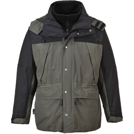 Chaqueta 3 en 1 transpirable corta-viento con costuras encintadas PORTWEST Orkney S532 L Gris