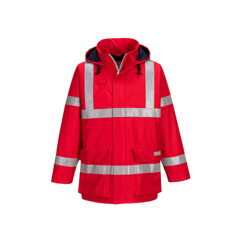 Chaqueta antiestática e ignífuga Bizflame Rain - S785 xxl Rojo