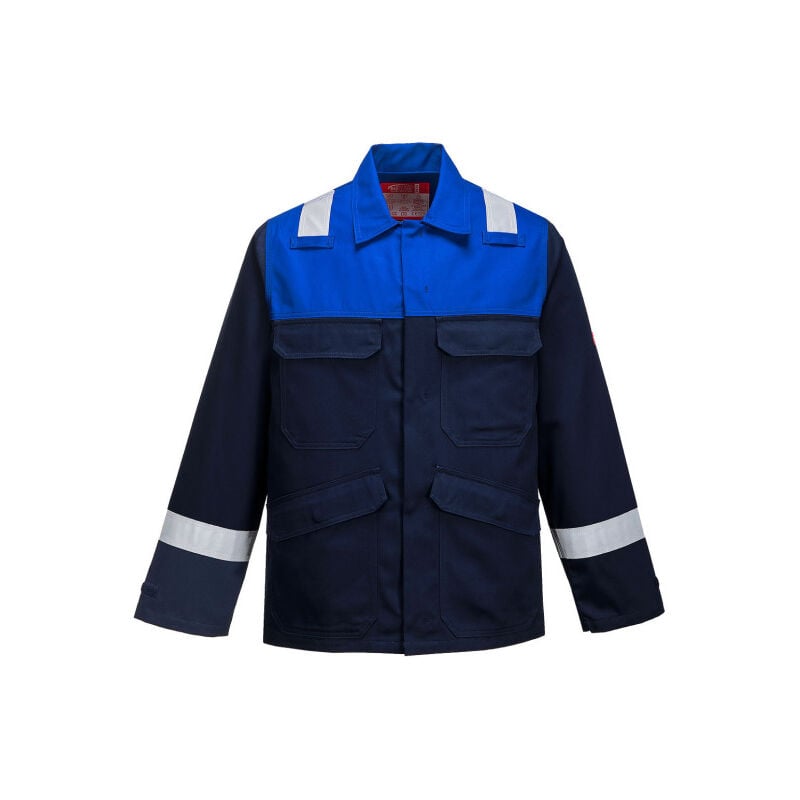 Chaqueta Bizflame Plus antiestática para empresas offshore Portwest FR55 m Azul marino / Azulina