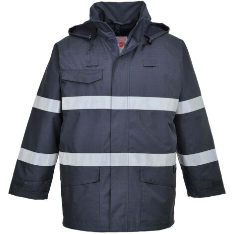 Chaqueta Bizflame Rain Multi Protection: Impermeable y Transpirable / Azul marino / 4XL