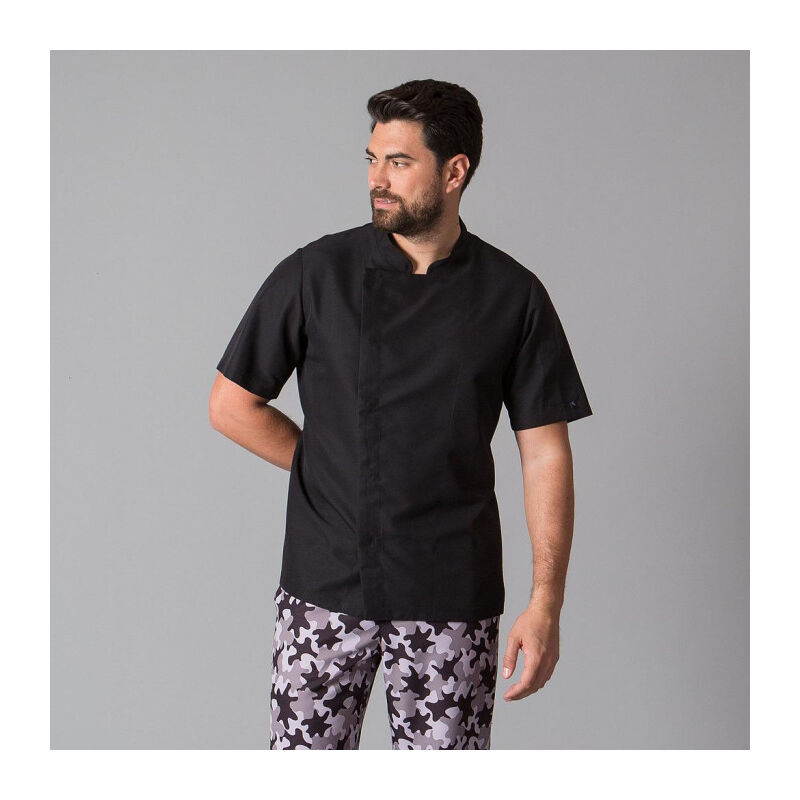 

Gary ´ S - Chaqueta de chef manga corta con tejido técnico AEROSILVER en espalda GARY'S Rivera | Negro - M
