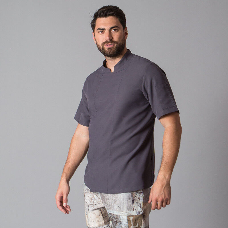 

Gary ´ S - Chaqueta de chef manga corta con tejido técnico AEROSILVER en espalda GARY'S Rivera | M - Gris Marengo