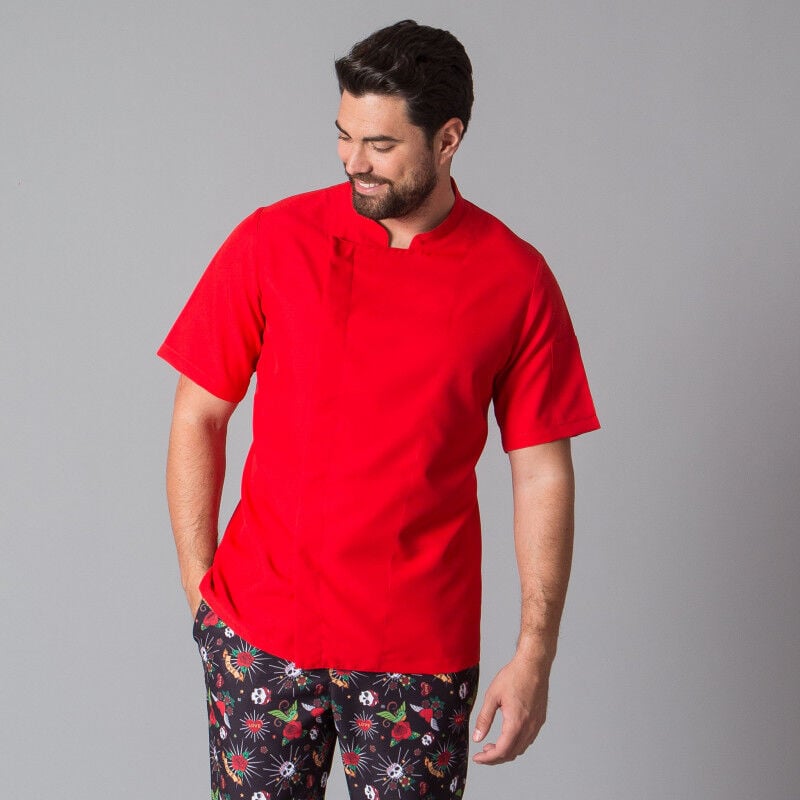 

Gary ´ S - Chaqueta de chef manga corta con tejido técnico AEROSILVER en espalda GARY'S Rivera | Rojo - XXL