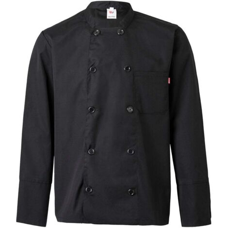 Chaqueta clásica de cocinero manga larga con cuello tirilla VELILLA Serie 434