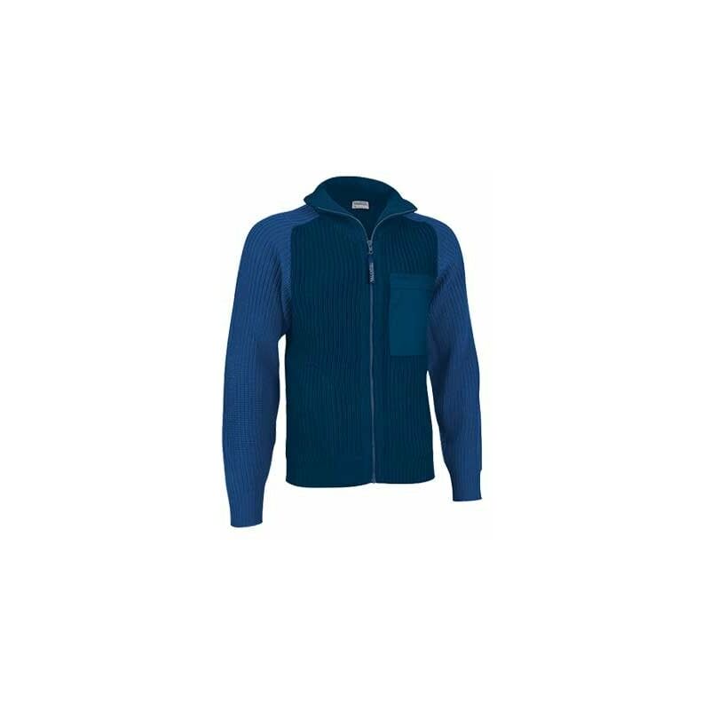 

Chaqueta combinada en tejido punto grueso-cálido VALENTO Arce | M - Azul marino / Azul royal