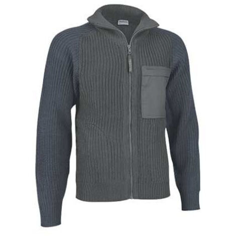 Chaqueta combinada en tejido punto grueso-cálido Arce L Antracita / Gris cemento