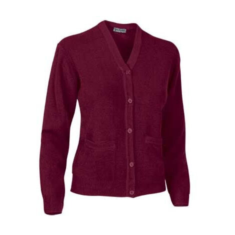 Chaqueta con botones de patrón femenino VALENTO Cardigan XL Granate