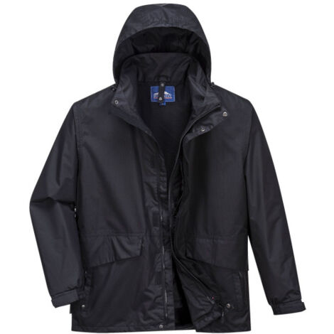 Chaqueta cortavientos 3 en 1 transpirable Argo con capucha S507 XXL Negro