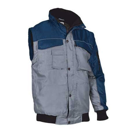 Chaqueta de abrigo convertible VALENTO Scoot M Azul marino orión / Gris cemento