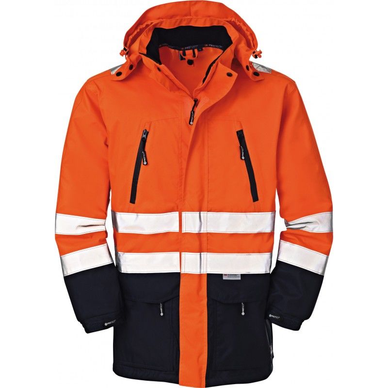 

Protect Workwear - Chaqueta de alta visibilidad Detroit naranja/navy,Talla L