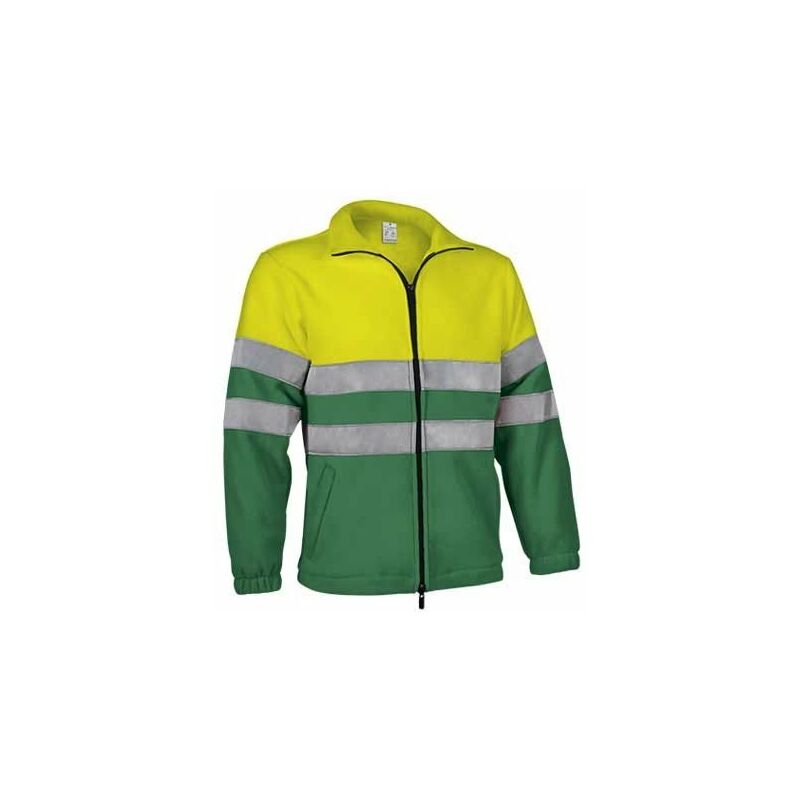 

Chaqueta alta visibilidad en tejido polar Airport | L - Amarillo fluor / Verde amazonas - Valento