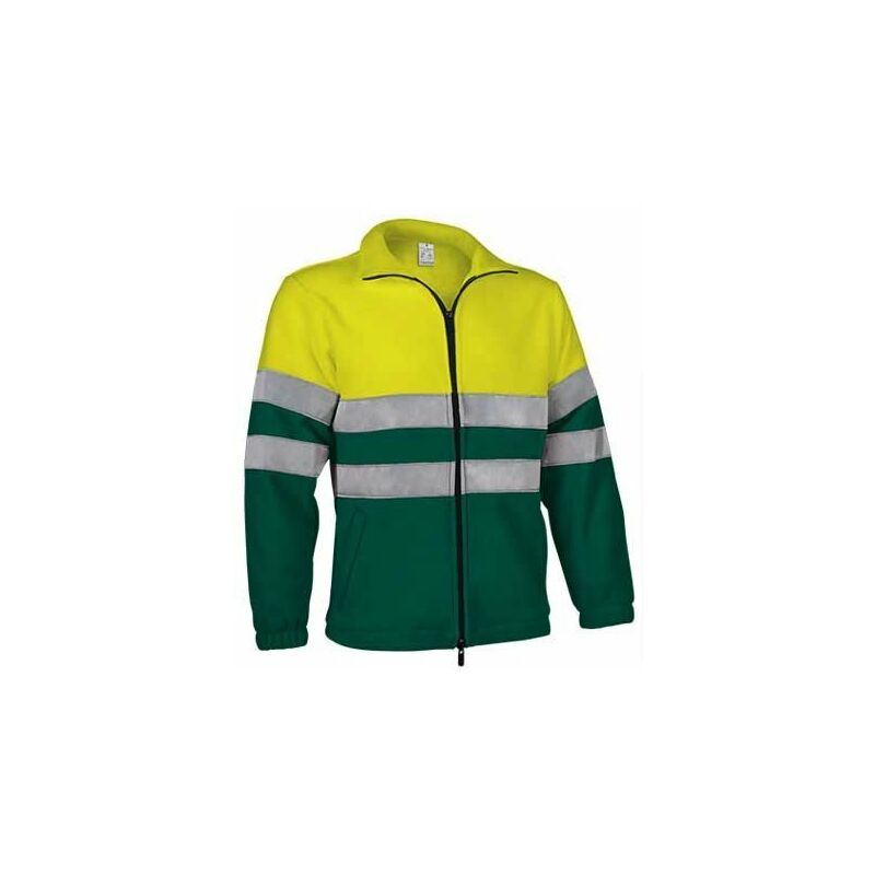 

Chaqueta alta visibilidad en tejido polar VALENTO Airport | M - Amarillo fluor / Verde botella